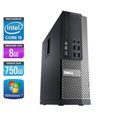 Unité centrale Optiplex 790 SFF - Noir - Intel Core i5-2400 / 3.10 GHz - RAM 8 Go - HDD 750 Go - DVD - Gigabit Ethernet - Windows 7 Professionnel