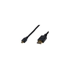 ASSMANN - Câble HDMI avec Ethernet - 19 pin micro HDMI Type D mâle pour HDMI mâle - 1 m - triple blindage - noir