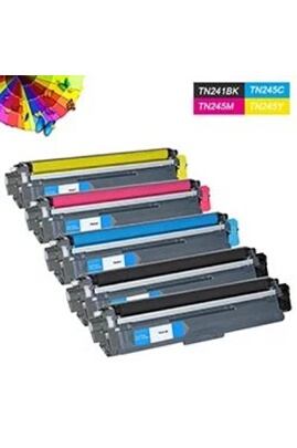 Toner Brother PACK 5 Toners pour TN 241 BK , TN 245 C,Y,M Brother