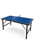 Alice S Garden Mini table de ping pong 150x75cm - table pliable INDOOR bleue avec 2 raquettes et 3 balles valise de jeu pour utilisation intérieure sport tennis de photo 4