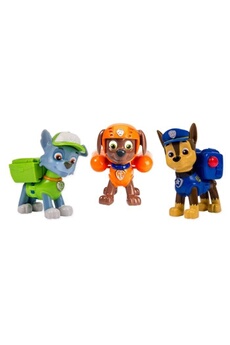 Figurine de collection Spin Master PAT' PATROUILLE Pack 3 Figurines Sac a Dos Transformable 2 : Chase, Zuma et Rocky