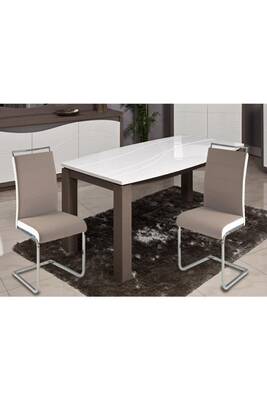 Petit Meuble Aucune Dylan Lot De 2 Chaises De Salle A Manger En