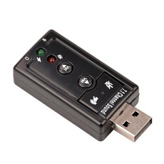 USB 2.0 Stéréo Virtuel 7.1 Canaux Adaptateur De Carte Son,Alimenté par port USB / Interface audio
