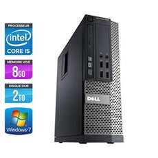 Unité centrale Optiplex 790 SFF - Noir - Intel Core i5-2400 / 3.10 GHz - RAM 8 Go - HDD 2 To - DVD - Gigabit Ethernet - Windows 7 Professionnel