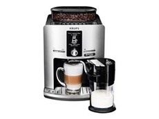 Machine expresso Krups Quattro Force EA82FE Latt'Espress - Machine à café automatique avec mousseur à lait - 15 bar - argentnoir chez Darty