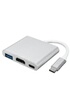 GENERIQUE CABLING® Adaptateur Usb type C male vers HDMI, USB C, USB 3.0 femelle photo 1