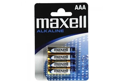 AAA x 4 Pile Alcaline Maxell Long Lasting Power LR03 