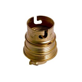 Douille E27 acier laitonné double bague borne de terre | Espace Emeraude Douille E27 acier laitonné double bague borne de terre | Espace Emeraude