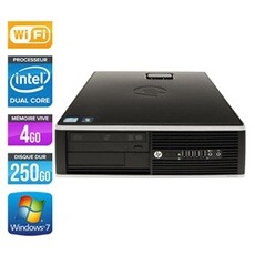 Unité centrale Elite 8200 SFF - Noir - Intel Pentium G840 / 2.80 GHz - RAM 4 Go - HDD 250 Go - DVD - Gigabit Ethernet - Wifi - Windows 7