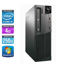 Unité centrale ThinkCentre M81 SFF - Noir - Intel Core i5-2400 / 3.10 GHz - RAM 4 Go - HDD 250 Go - DVDRW - Gigabit Ethernet - Windows 7
