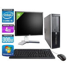 Ordinateur Elite 8100 SFF + Ecran 19'' - Noir - Intel Core i5-650 / 3.2 GHz - RAM 4 Go - HDD 300 Go - DVDRW - Gigabit Ethernet - Windows 7