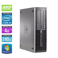 Unité centrale Elite 8300 SFF - Noir - Intel Core i5-3470 / 3.20 GHz - RAM 4 Go - SSD 240 Go - DVDRW - Gigabit Ethernet - Windows 7 Professionnel