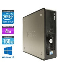 Unité centrale Optiplex 780 SFF - Gris - Intel Core 2 Duo E7500 / 2.93 GHz - RAM 4 Go - HDD 160 Go - DVD - Gigabit Ethernet - Windows 10