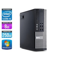 Unité centrale Optiplex 7010 SFF - Noir - Intel Core i5-3470 / 3.20 GHz - RAM 8 Go - HDD 250 Go - DVDRW - Gigabit Ethernet - Windows 7 Professionnel