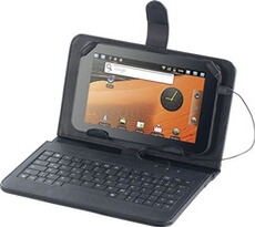 Protection d'écran pour tablette GENERIQUE Touchlet : Housse pour tablette 7'' avec clavier microUSB