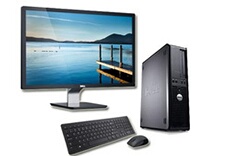 Ordinateur Optiplex 780 Desktop + Ecran 22' - Gris - Intel Core Duo E5300 / 2.60 GHz - RAM 2 Go - HDD 160 Go - DVD - Gigabit Ethernet - Windows 7