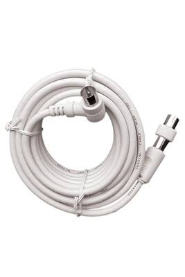 Connectique Audio / Vidéo Zenitech Prolongateur TV 5m mâle/mâle ø9.5mm + 1  adaptateur F/F blanc | Darty