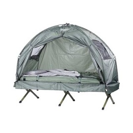 Tente GENERIQUE Tente surélevée avec lit de camp, sac de couchage