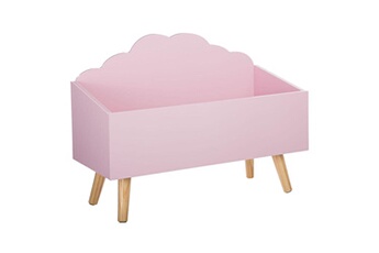 Tapis pour enfant Atmosphera For Kids Coffre à jouets nuage rose en bois