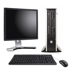 Compaq 8200 Elite Ultra-slim Format USFF 2.5Ghz - 4 Go - 250 Go avec Ecran 19 pouces