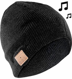 Casque audio Callstel : Bonnet ''Beanie'' Bluetooth avec micro-casque intégré - noir