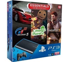 Console rétrogaming Sony Console PS3 Ultra Slim 12 Go + Gran Turismo 5 Essentiels + Uncharted 3 : Drake's Deception Essentiels + LittleBigPlanet 2 Essentiels