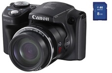 Pack Fnac : Canon PowerShot SX500 IS Noir + Etui + Carte SDHC 8 Go