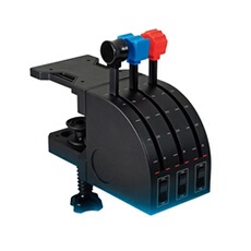 Leviers d'ace de bloc de vol pour simulation professionnelle Noir