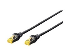 Professional - Cordon de raccordement - RJ-45 (M) pour RJ-45 (M) - 25 cm - SFTP - CAT 6a - sans halogène, moulé - noir