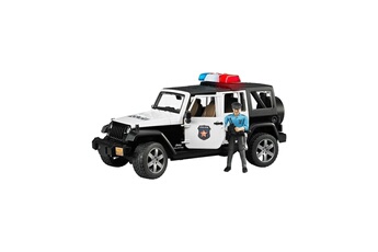 Accessoires circuits et véhicules Bruder Bruder 2526 Jeep Wrangler Unlimited Rubicon, véhicule de police avec module lumière et sons et une figurine incluse.