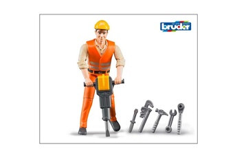 Engin de chantier Bruder Bruder 60020 Ouvrier de chantier avec accessoires