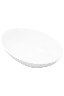 Lavabo Vidaxl Lavabo en forme ovale Céramique 40 x 33 cm Blanc