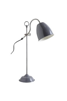 - lampe de bureau en métal laqué gris foncé