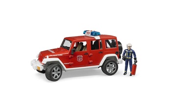 Camion de pompier Bruder Bruder 02528 Jeep Wrangler Unlimited Rubicon véhicule de pompier avec figurine