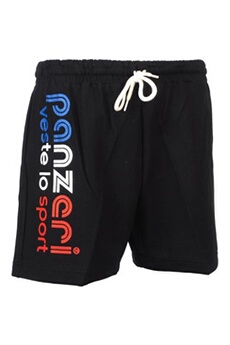 short et bermuda sportswear panzeri shorts multisports uni a noir/bbr jersey noir taille : l