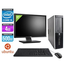 Pc Elite 8200 SFF + Ecran 22'' - Noir - Intel Core i5-2400 / 3.10 GHz - RAM 4 Go - HDD 500 Go - DVD - Gigabit Ethernet - Ubuntu / Linux