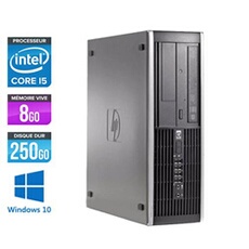 Unité centrale Elite 8200 SFF - Noir - Intel Core i5-2400 / 3.10 GHz - RAM 8 Go - HDD 250 Go - DVD - Gigabit Ethernet - Windows 10 Professionnel