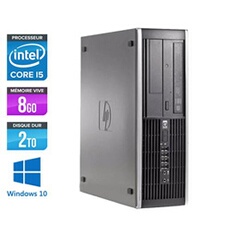 Unité centrale Elite 8200 SFF - Noir - Intel Core i5-2400 / 3.10 GHz - RAM 8 Go - HDD 2 To - DVD - Gigabit Ethernet - Windows 10 Professionnel