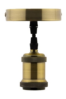 suspension elexity kit de suspension luminaire métal avec cordon textile cuivre