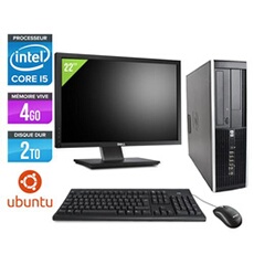 Pc Elite 8200 SFF + Ecran 22'' - Noir - Intel Core i5-2400 / 3.10 GHz - RAM 4 Go - HDD 2 To - DVD - Gigabit Ethernet - Ubuntu / Linux