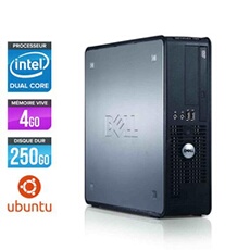 Ordinateur Optiplex 780 SFF - Gris - Intel Core Duo E5300 / 2.60 GHz - RAM 4 Go - HDD 250 Go - DVD - Gigabit Ethernet - Linux - Ubuntu