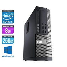 Pc Optiplex 790 SFF - Noir - Intel Core i5-2400 / 3.10 GHz - RAM 8 Go - HDD 250 Go - DVD - Gigabit Ethernet - Windows 10 Professionnel