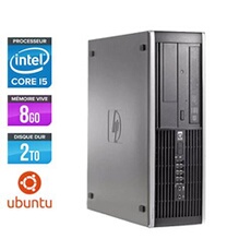 Unité centrale Elite 8200 SFF - Noir - Intel Core i5-2400 / 3.10 GHz - RAM 8 Go - HDD 2 To - DVD - Gigabit Ethernet - Ubuntu / Linux