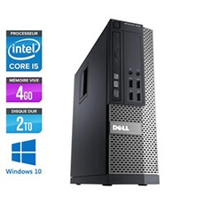 Pc Optiplex 790 SFF - Noir - Intel Core i5-2400 / 3.10 GHz - RAM 4 Go - HDD 2 To - DVD - Gigabit Ethernet - Windows 10 Professionnel