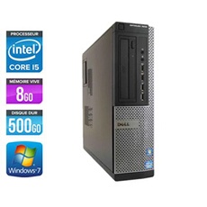 Unité centrale Optiplex 7010 Desktop - Noir - Intel Core i5-3470 / 3.20 GHz - RAM 8 Go - HDD 500 Go - DVDRW - Gigabit Ethernet - Windows 7