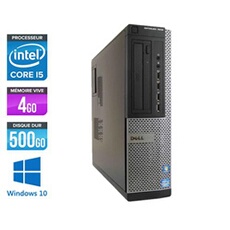 Unité centrale Optiplex 7010 Desktop - Noir - Intel Core i5-3470 / 3.20 GHz - RAM 4 Go - HDD 500 Go - DVDRW - Gigabit Ethernet - Windows 10