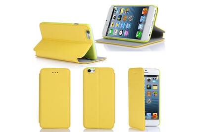 iphone 6 coque apple jaune cuir