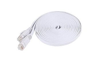 Cabling Câble et Connectique câble réseau extra plat rj45 cat 6 - non blindé 5mètres blanc
