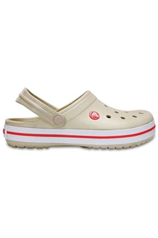 chaussures sportswear cross crocs crocband bottes chaussures sandales en stucco beige & rouge melon 11016 1as