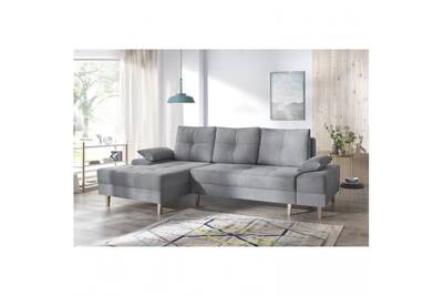 Canapé Dangle Fuji Xl Convertible Avec Coffre En Simili Gris